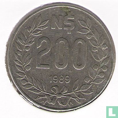 Uruguay 200 nuevos pesos 1989 - Afbeelding 1