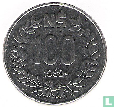 Uruguay 100 Nuevo Peso 1989   - Bild 1