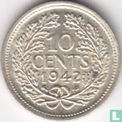 Netherlands 10 cents 1942 (type 1) - Image 1