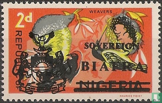 Surcharge Sovereign sur les timbres du Nigeria