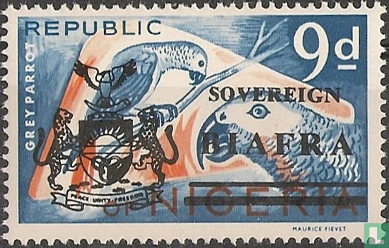 Surcharge Sovereign sur les timbres du Nigeria