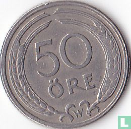 Zweden 50 öre 1920 (Ronde nul) - Afbeelding 2