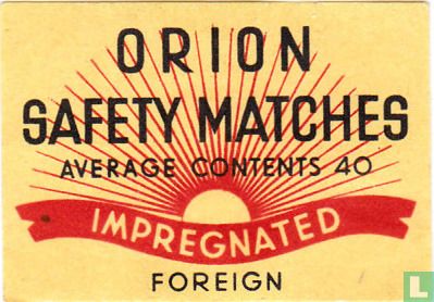 Orion safety matches