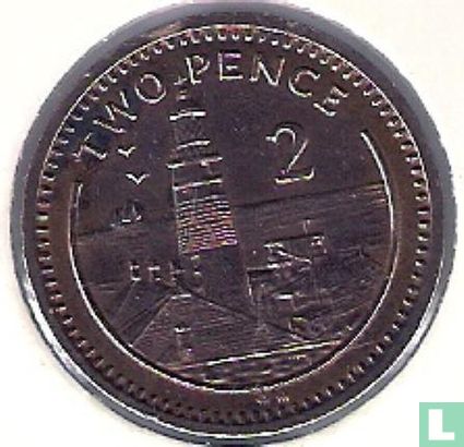 Gibraltar 2 pence 1992 (AA) - Image 2