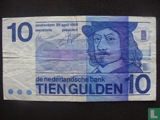 Netherlands 10 guilder 1968 Replacement. - Image 1