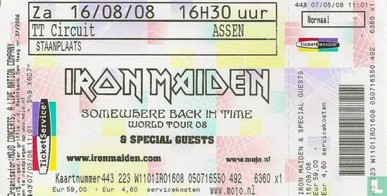 Iron Maiden - Somewhere back in time world tour 08 - Afbeelding 1