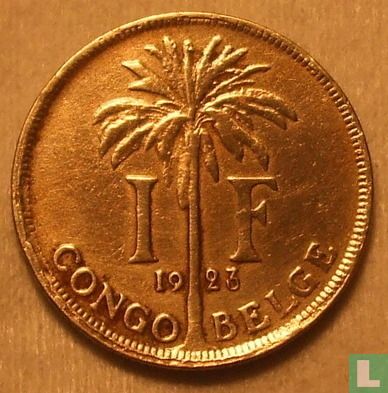 Belgian Congo 1 franc 1923 (FRA) - Image 1