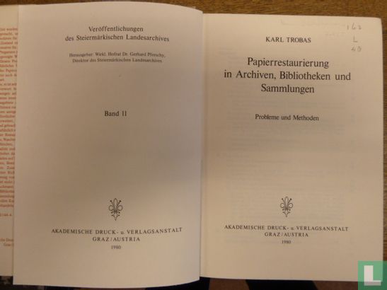 Papierrestauriering in Archiven, Bibliotheken und Sammlungen. - Image 3