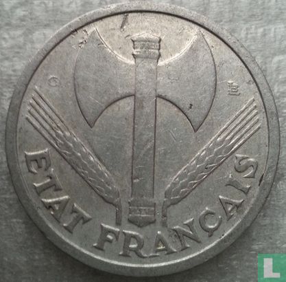 Frankreich 1 Franc 1944 (kleine c) - Bild 2