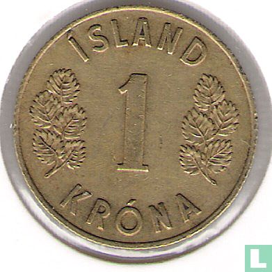 Islande 1 króna 1959 - Image 2