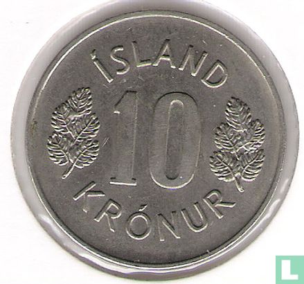 Island 10 Krónur 1974 - Bild 2
