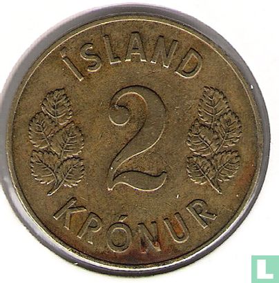 Island 2 Krónur 1958 - Bild 2
