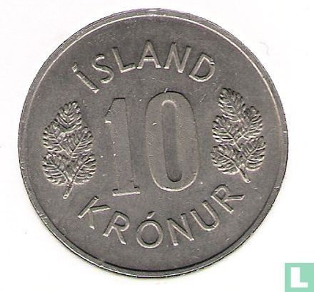 Island 10 Krónur 1973 - Bild 2