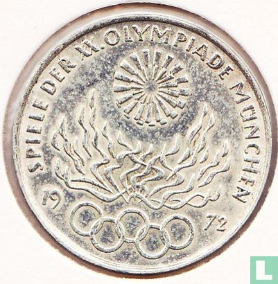 Deutschland 10 Mark 1972 (D) "Summer Olympics in Munich - Olympic rings and flame" - Bild 1
