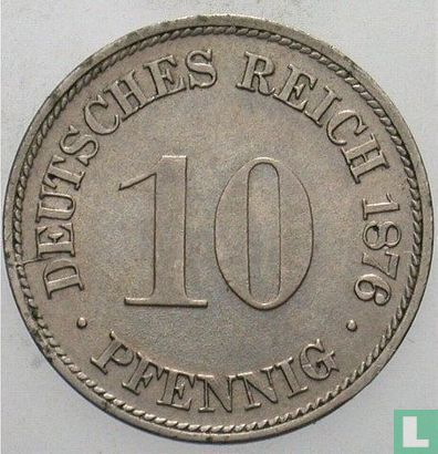 Duitse Rijk 10 pfennig 1876 (H) - Afbeelding 1