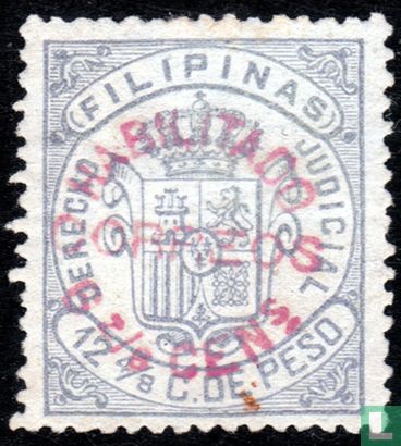 Coat of arms of Manila, with overprint