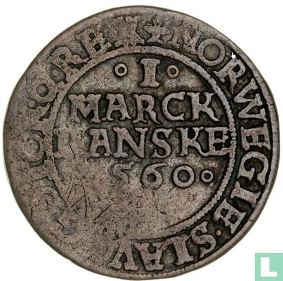 Denmark 1 marck 1560 - Image 1