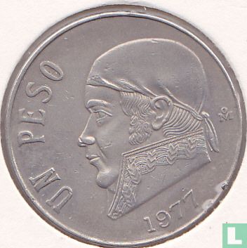 Mexiko 1 Peso 1977 (dünne Datum) - Bild 1