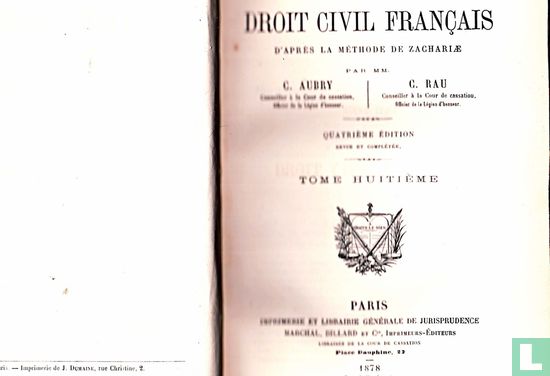 Droit Civil Français, tome huitième - Afbeelding 3