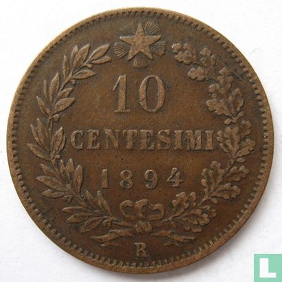 Italy 10 centesimi 1894 (R) - Image 1