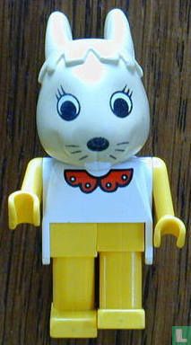 Lego fab3d Fabuland Figure Bunny 4 - Collar Pattern