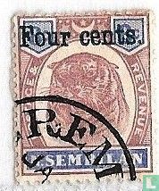 Tiger head with overprint