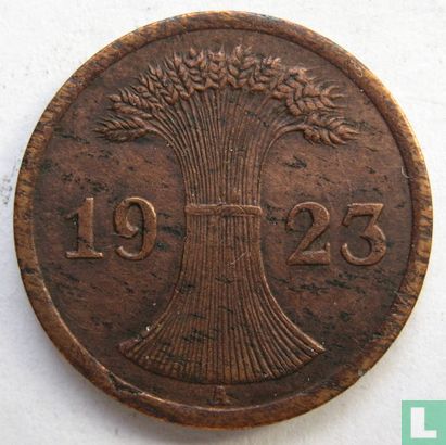 Duitse Rijk 2 rentenpfennig 1923 (A) - Afbeelding 1
