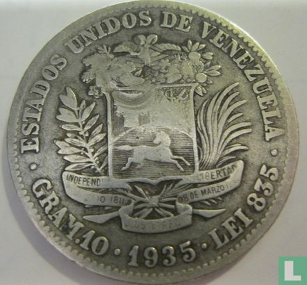 Venezuela 2 Bolívares 1935 - Bild 1