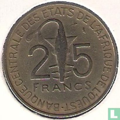 États d'Afrique de l'Ouest 25 francs 1972 - Image 2