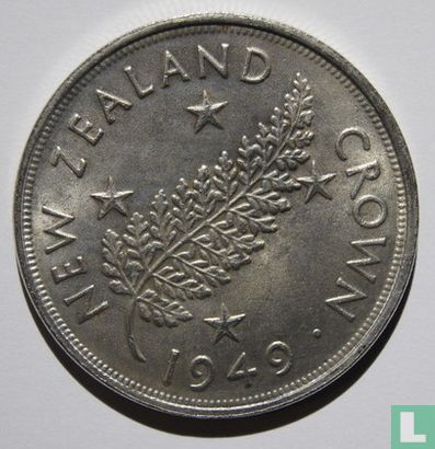 New Zealand 1 crown 1949 "Proposed Royal Visit" - Image 1