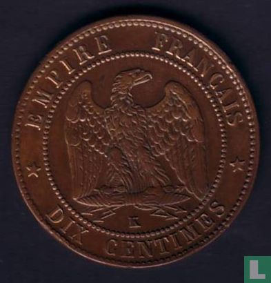 Frankrijk 10 centime 1863 (K) - Afbeelding 2