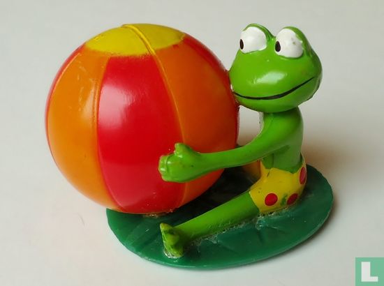 Frog with beach ball