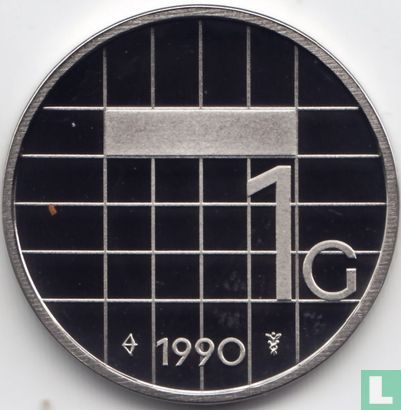 Nederland 1 gulden 1990 (PROOF) - Afbeelding 1