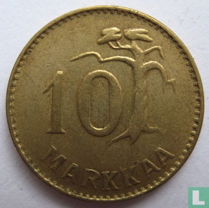 Finland 10 markkaa 1955 (misslag) - Afbeelding 2
