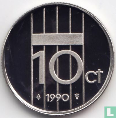 Nederland 10 cent 1990 (PROOF) - Afbeelding 1