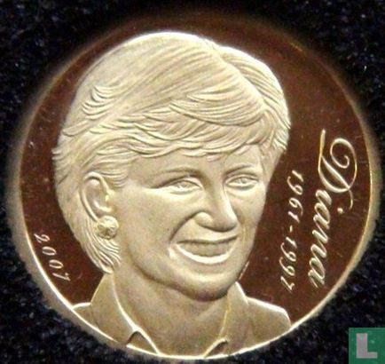 Cookeilanden 10 dollars 2007 (PROOF) "10th anniversary of the death of Lady Diana" - Afbeelding 1