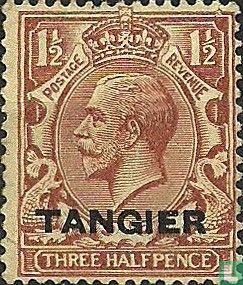 Koning George V, met opdruk "Tangier"