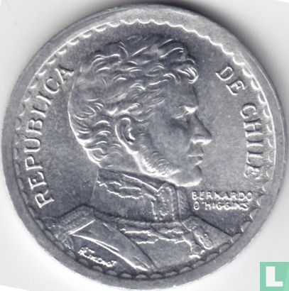 Chili 1 peso 1954 (aluminium) - Image 2