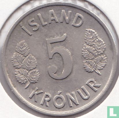 Island 5 Krónur 1977 - Bild 2
