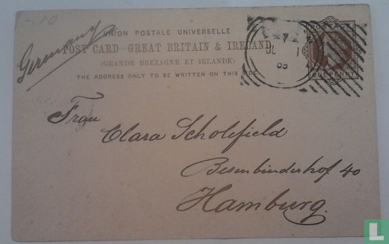 Postkarte von Königin Victoria.
