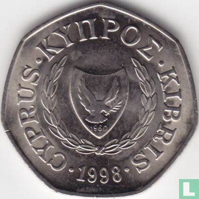 Cyprus 50 cents 1998 - Afbeelding 1