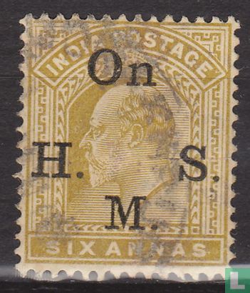King Edward VII, with overprint
