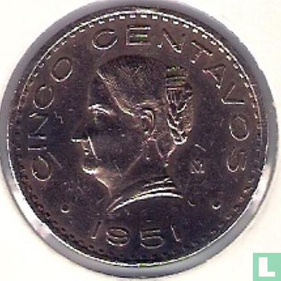 Mexico 5 centavo 1951 - Afbeelding 1
