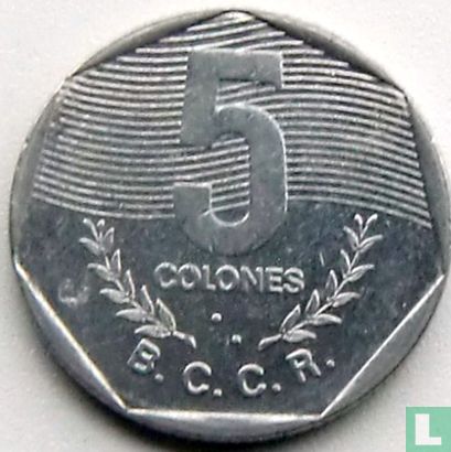 Costa Rica 5 colones 1989 - Afbeelding 2
