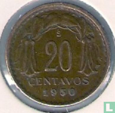 Chili 20 centavos 1950 - Afbeelding 1
