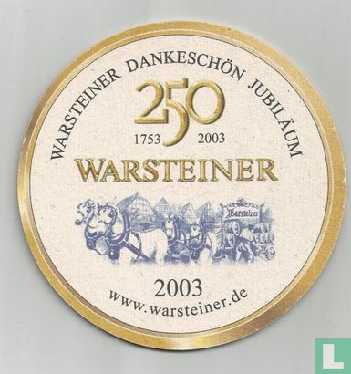 250 Warsteiner Dankeschön Jubiläum - Afbeelding 1