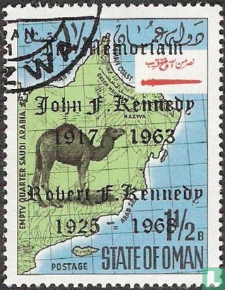 Carte d'Oman avec surcharge Kennedy