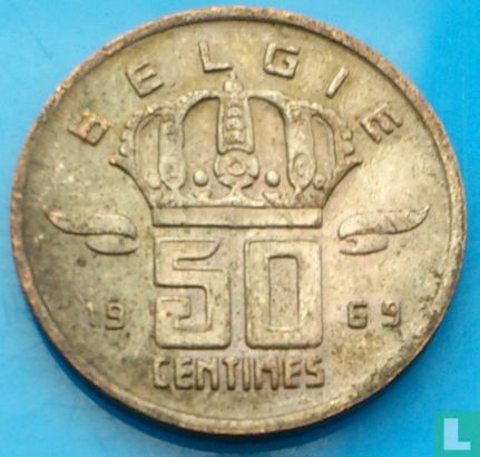 Belgien 50 Centime 1969  (NLD - Kehrprägung) - Bild 1