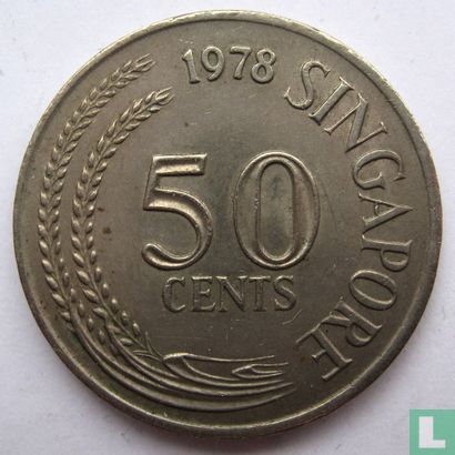 Singapour 50 cents 1978 - Image 1