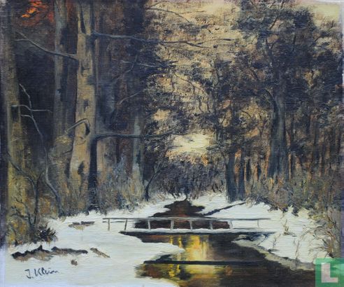 Winterlandschap J. Klein - Afbeelding 1